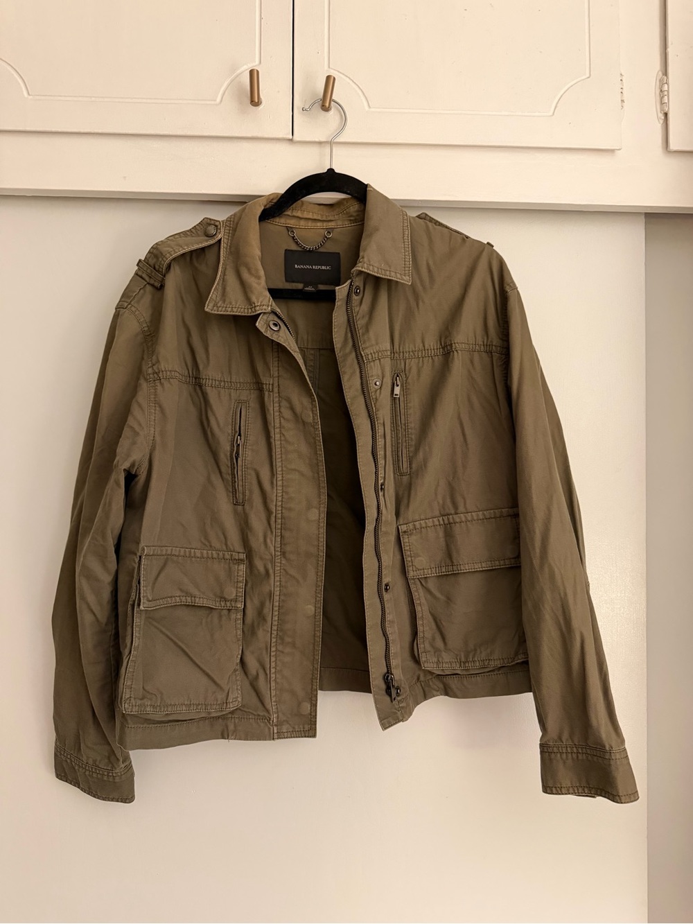 Banana Republic wmMen's Olive Green Military Field Jacket